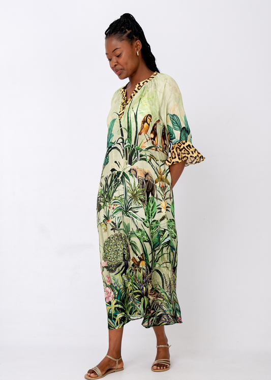 Jubilee Dress in Bush Botanical