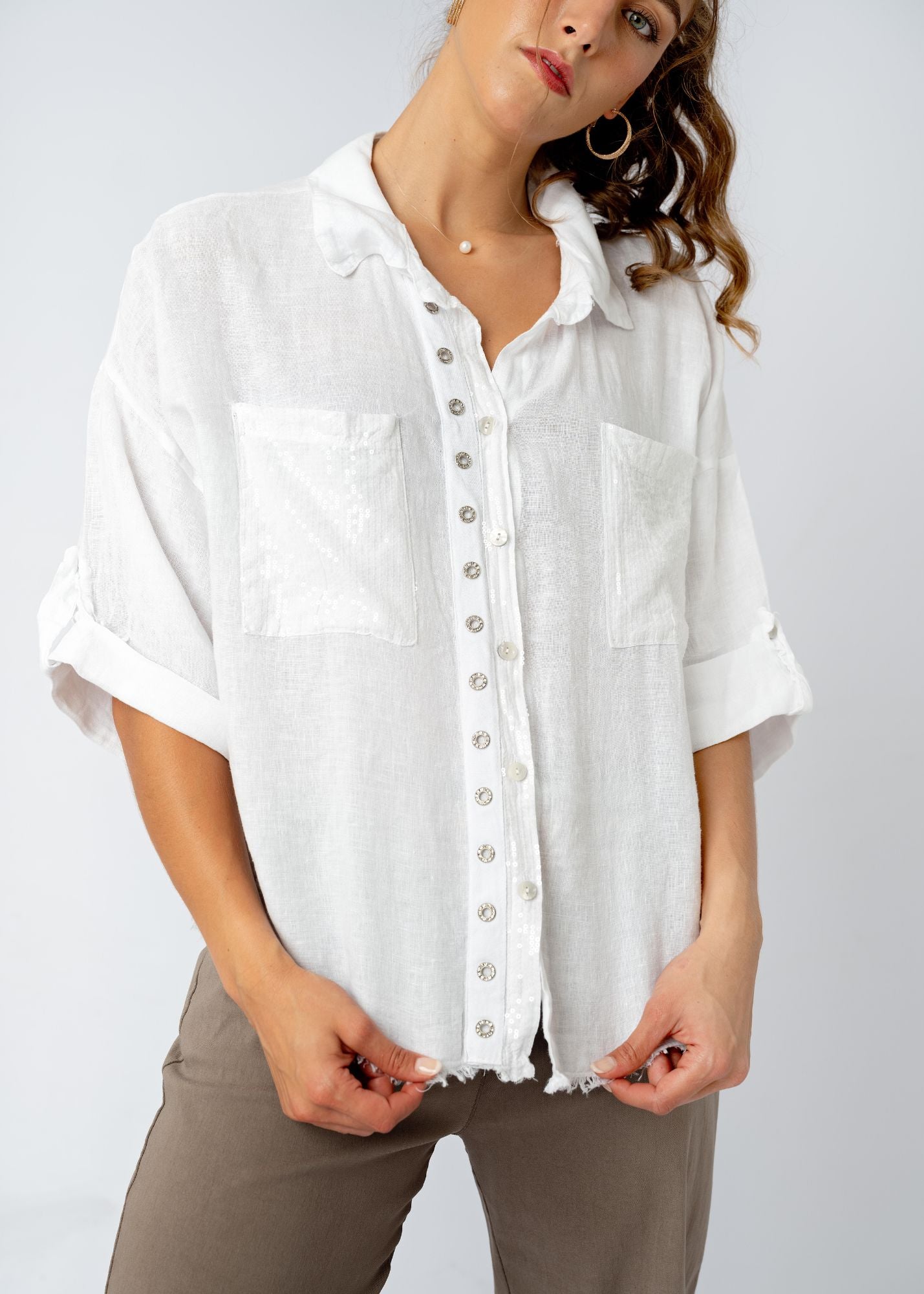 The Bling Blouse in Star White