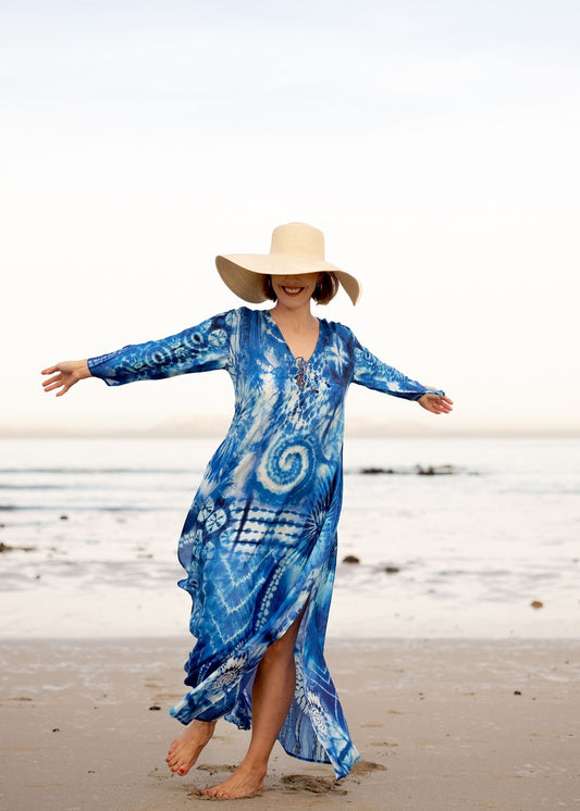 Lanira Dress in Ocean Blue