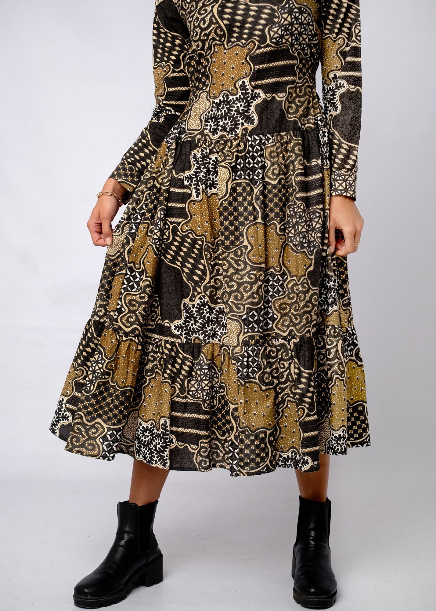 Nina Dress in Terra Mosaic