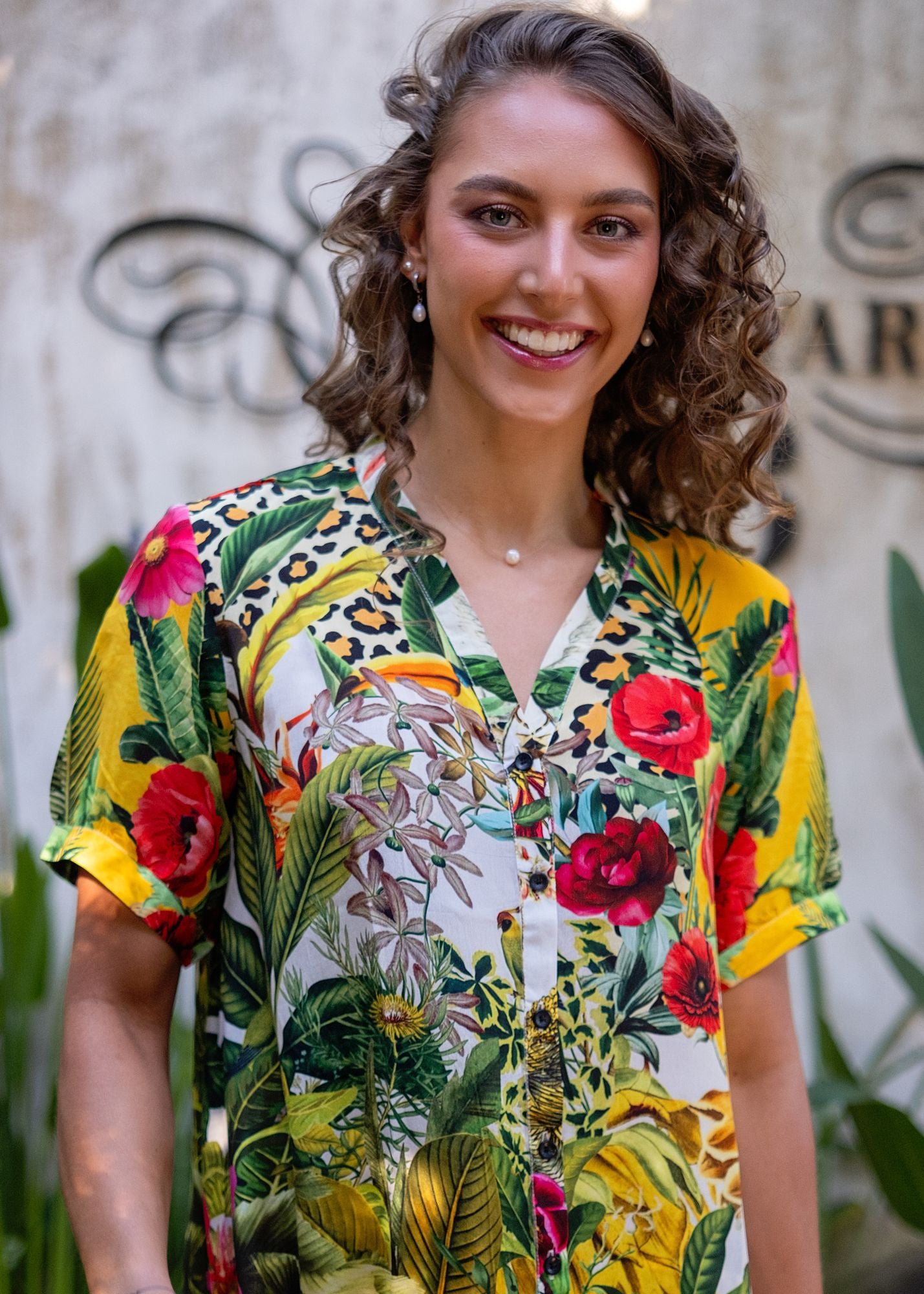 Maxine Dress in Colourful Jungle