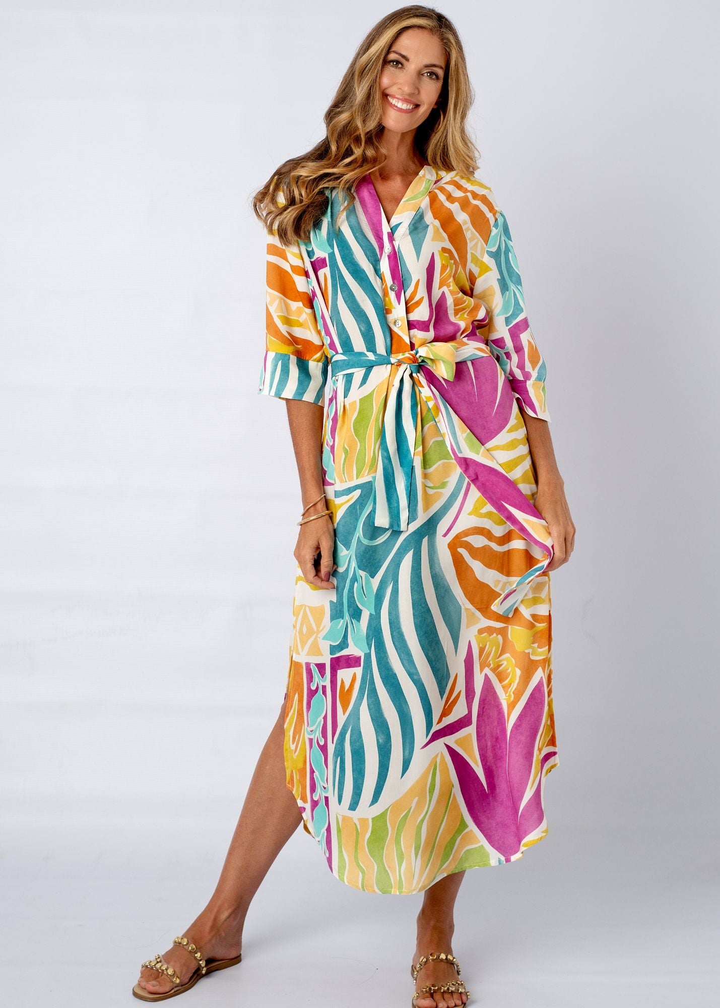 Fergie Cuffed Sleeve  Dress,  Shoreline