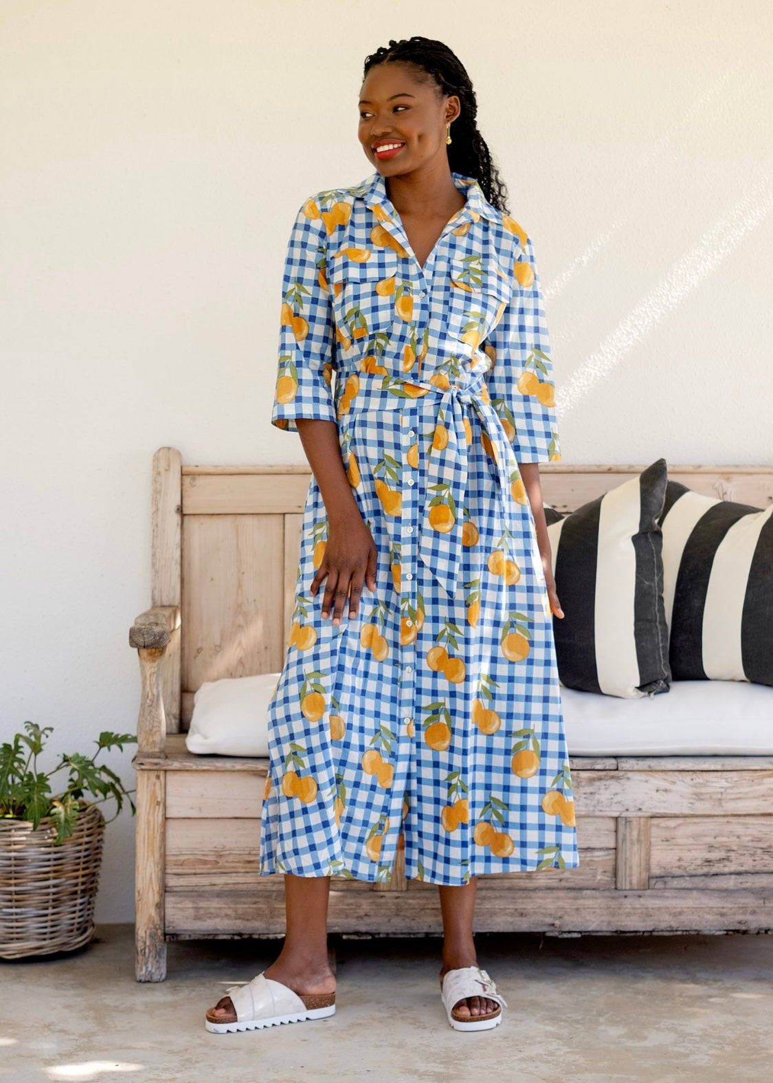 Betty Button dress in Marmalade