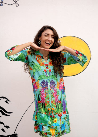 Symphony Shirt Dress in Avo Crazy