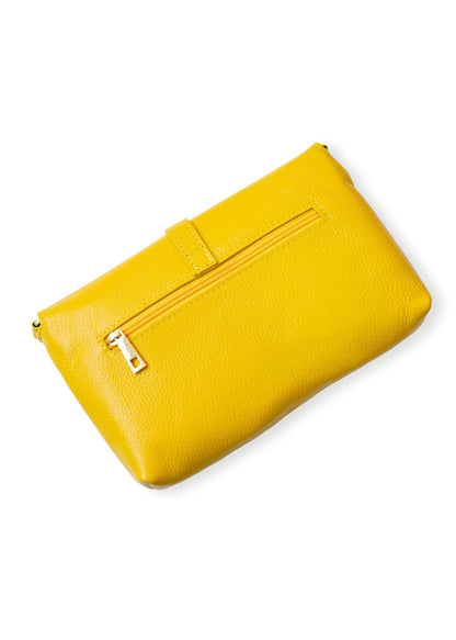 Capri Leather Crossbody Bag – Yellow