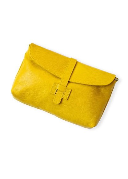 Capri Leather Crossbody Bag – Yellow