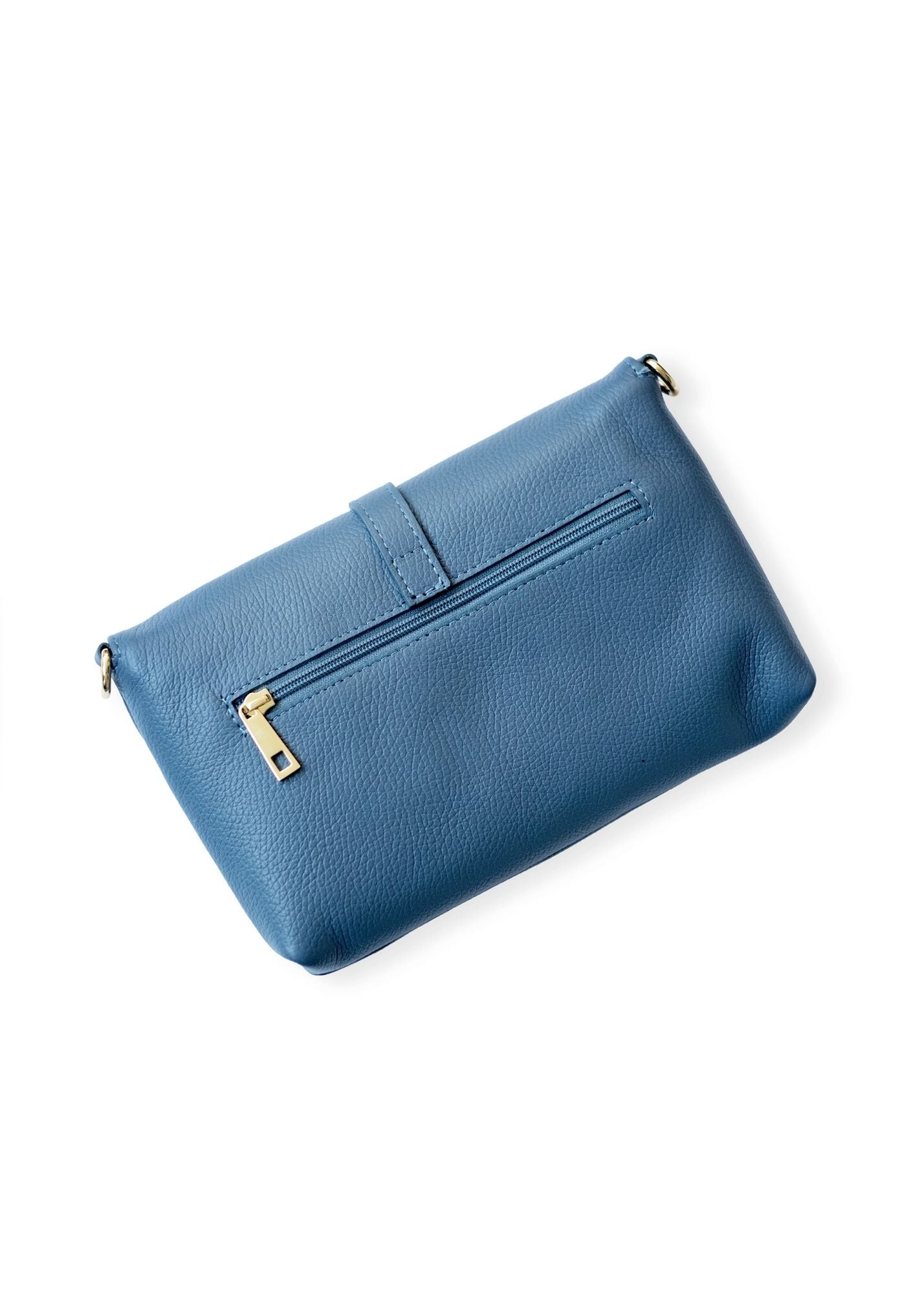 Capri Leather Crossbody Bag – Blue