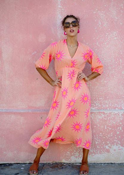 The Marisol Dress in Sunset Sorbet