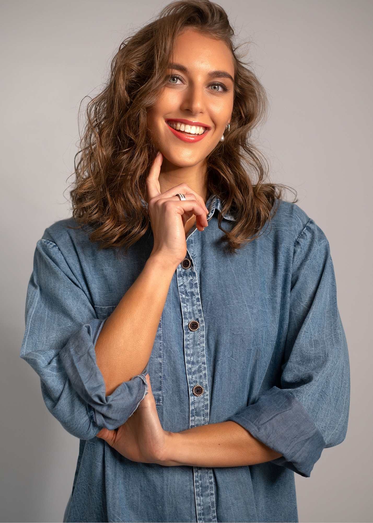 The Aurora Dress in Denim Blue