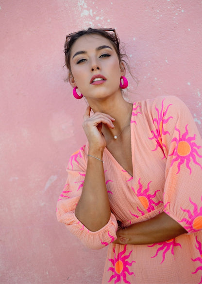 The Marisol Dress in Sunset Sorbet