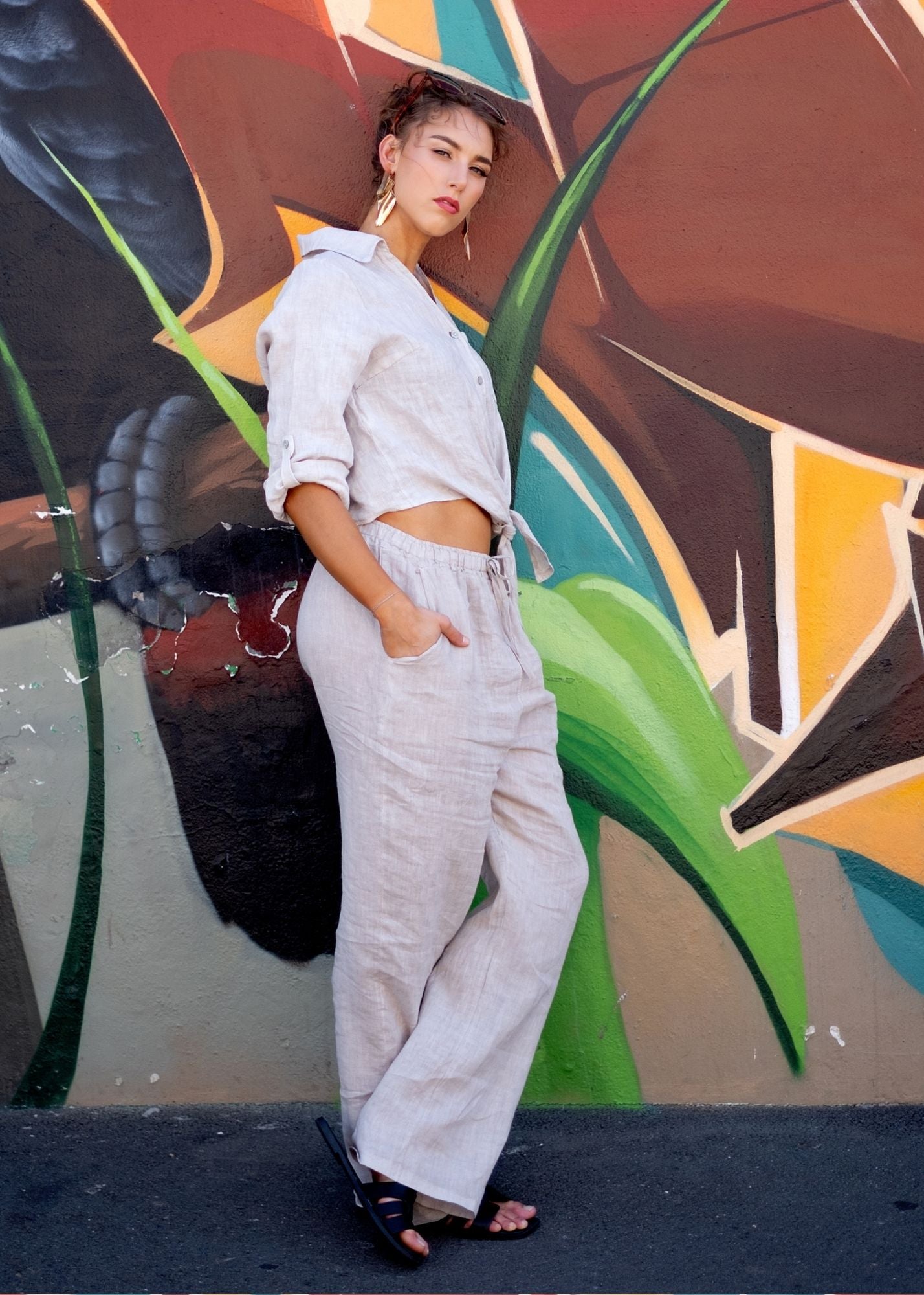 La Vita Linen Pants – Stone