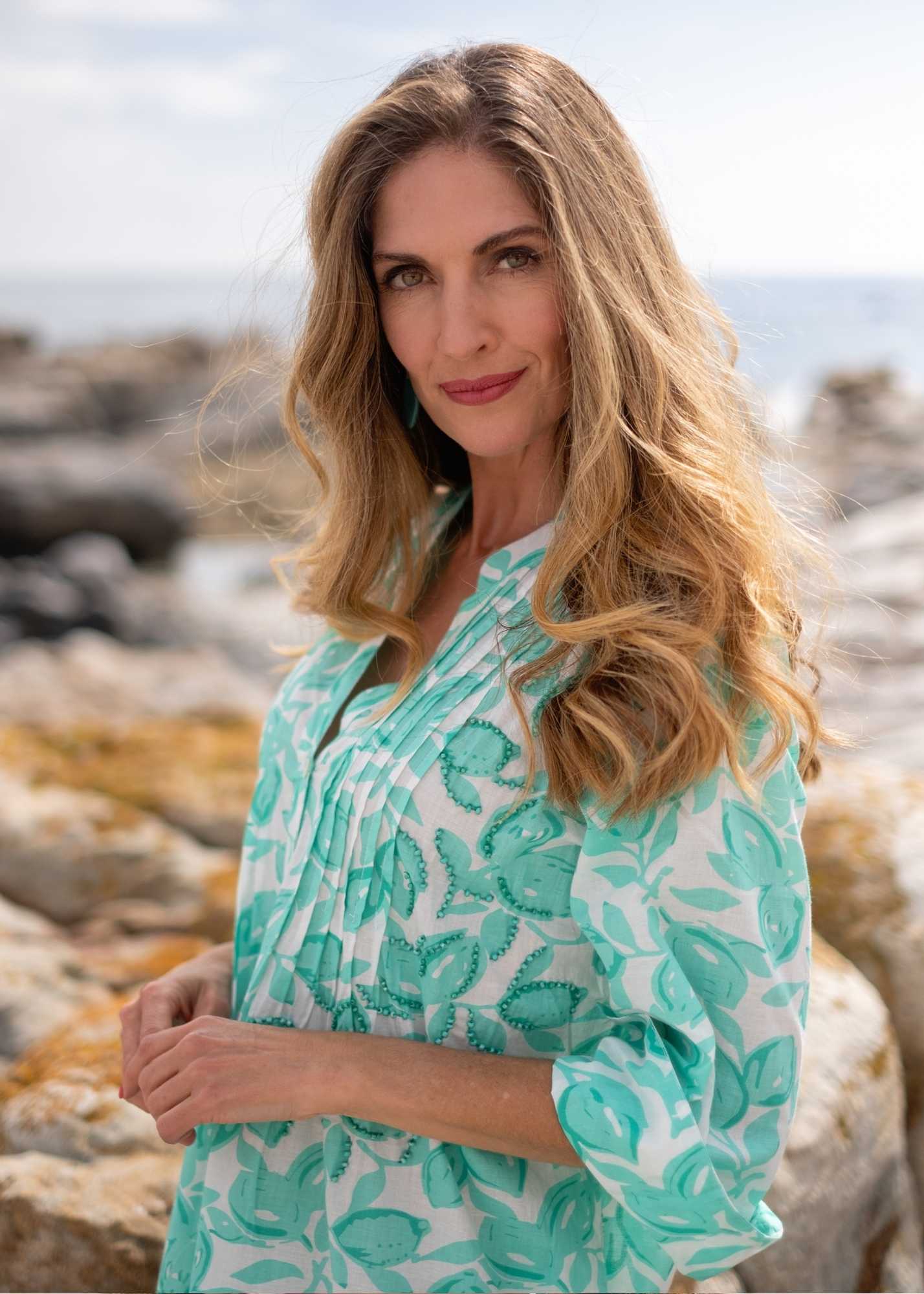 Manarola Dress in Turquoise