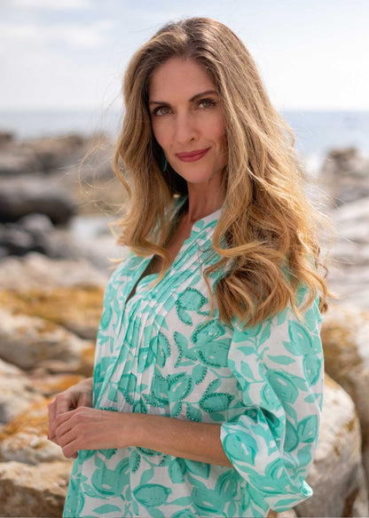 Manarola Dress in Turquoise