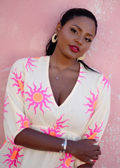 The Marisol Dress in Cotton Candy Sky