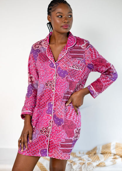 Long Sleeve Sleepshirt in Slumber Paisley