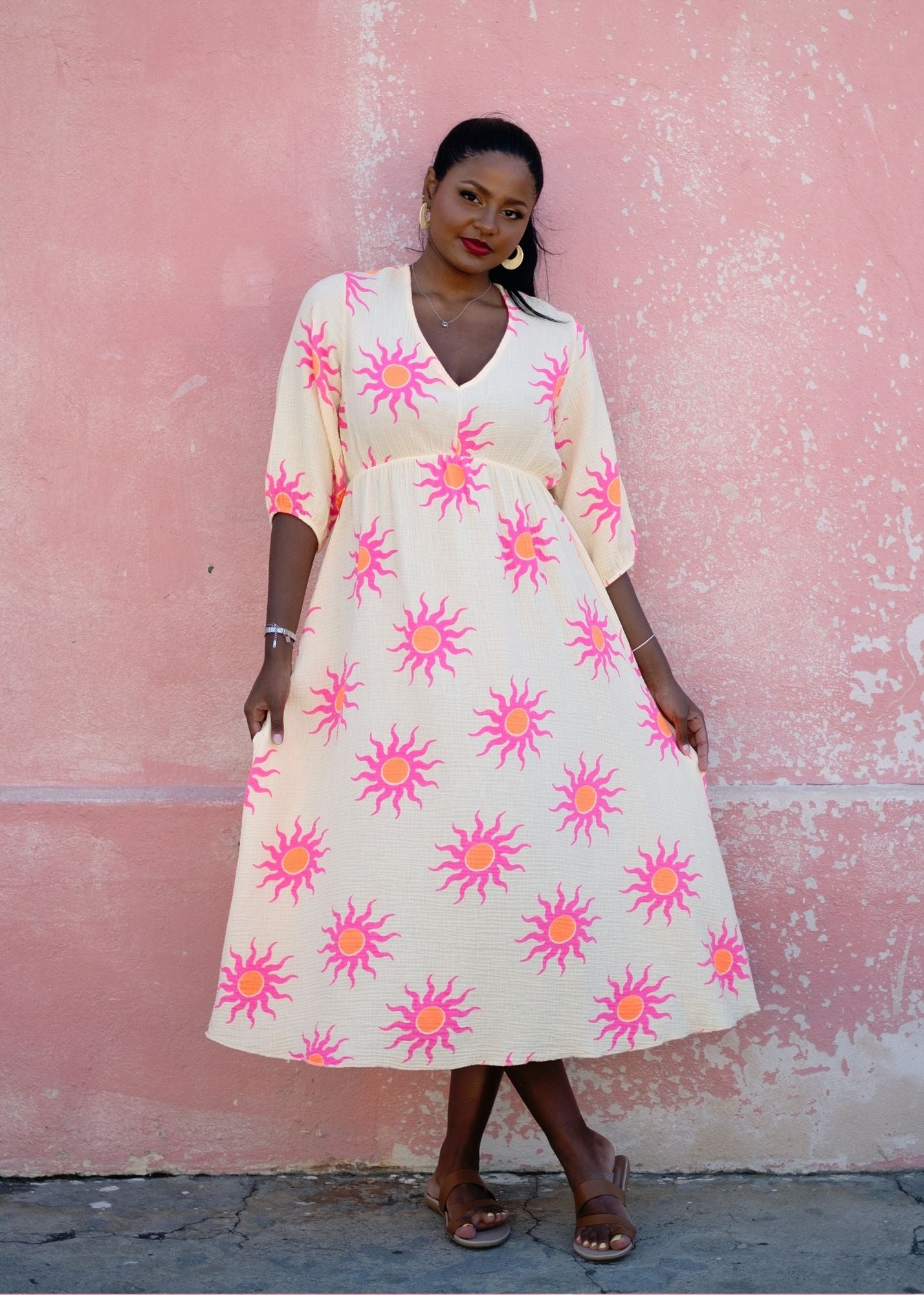 The Marisol Dress in Cotton Candy Sky