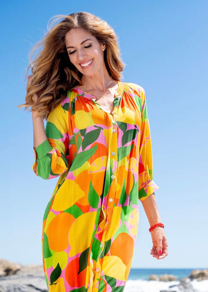 Andrea Dress in Orange citrus