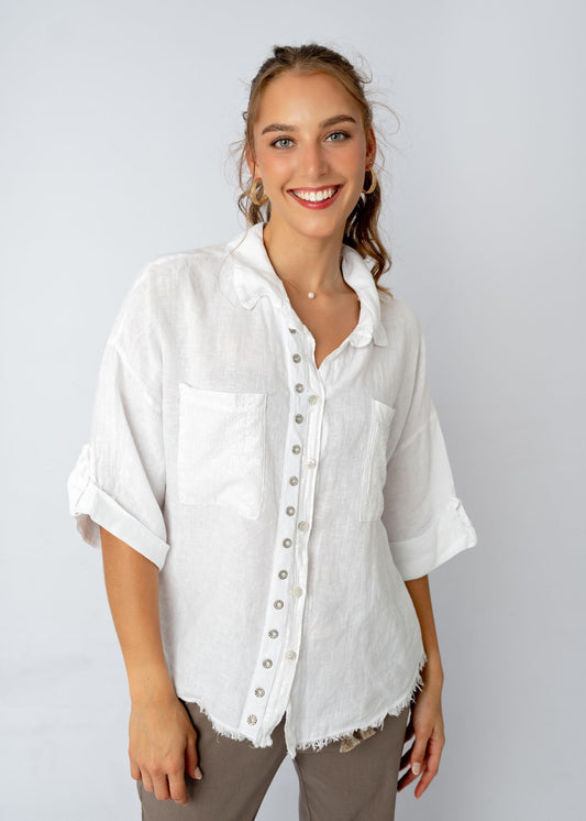 The Bling Blouse in Star White