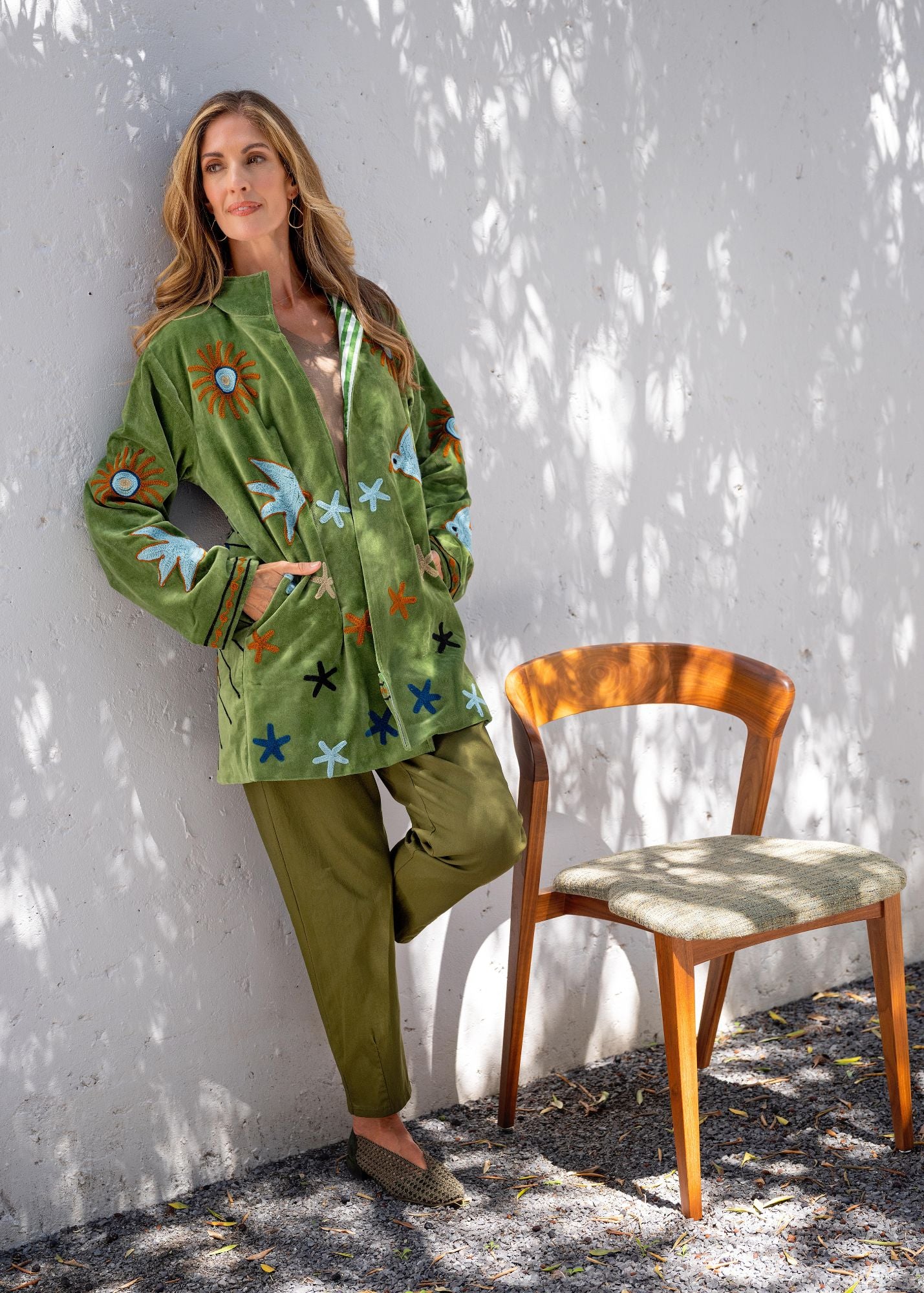 The Love Jacket in Green Peace