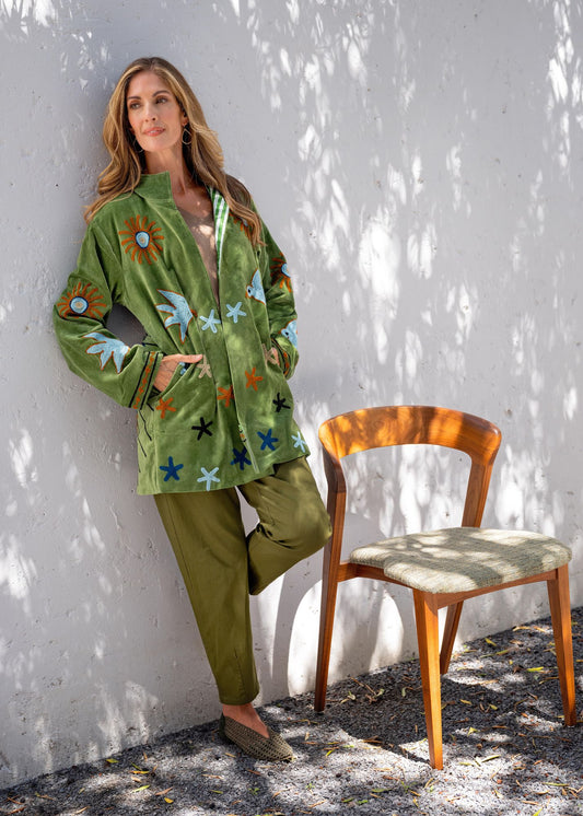 The Love Jacket in Green Peace