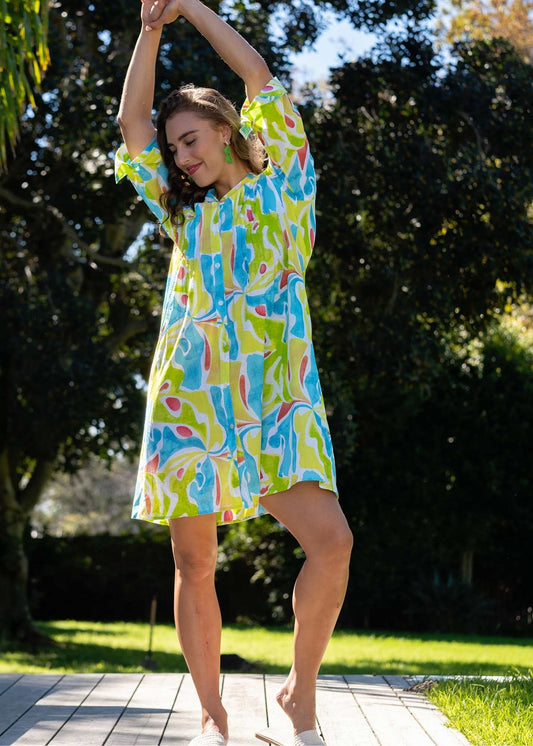 The Caprese Dress in Blue Paradise