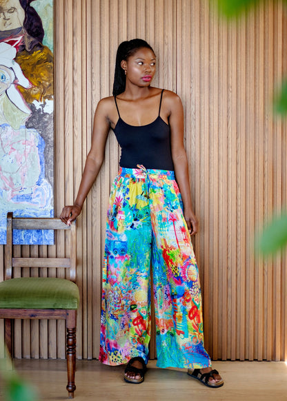 Molly Pants in Yellow Caleidoscope