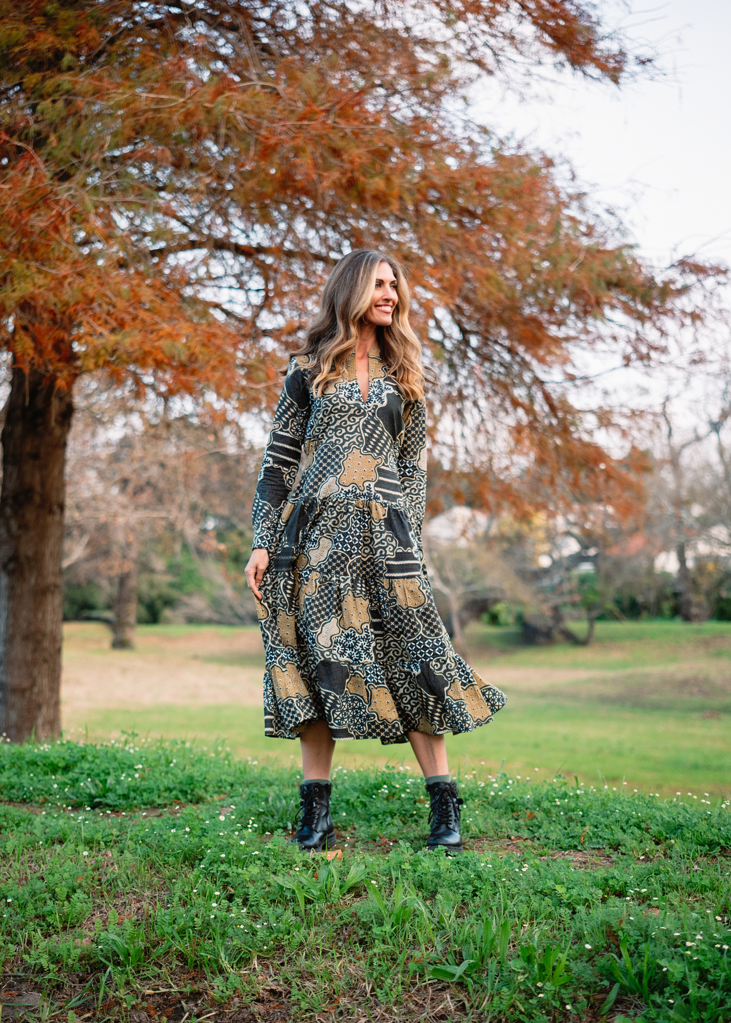 Nina Dress in Terra Mosaic