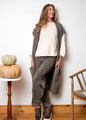 Urban Cozi Knit Sleeveless Long Cardigan Jacket in Taupe