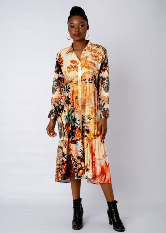 Lyra dress in Casablanca Print