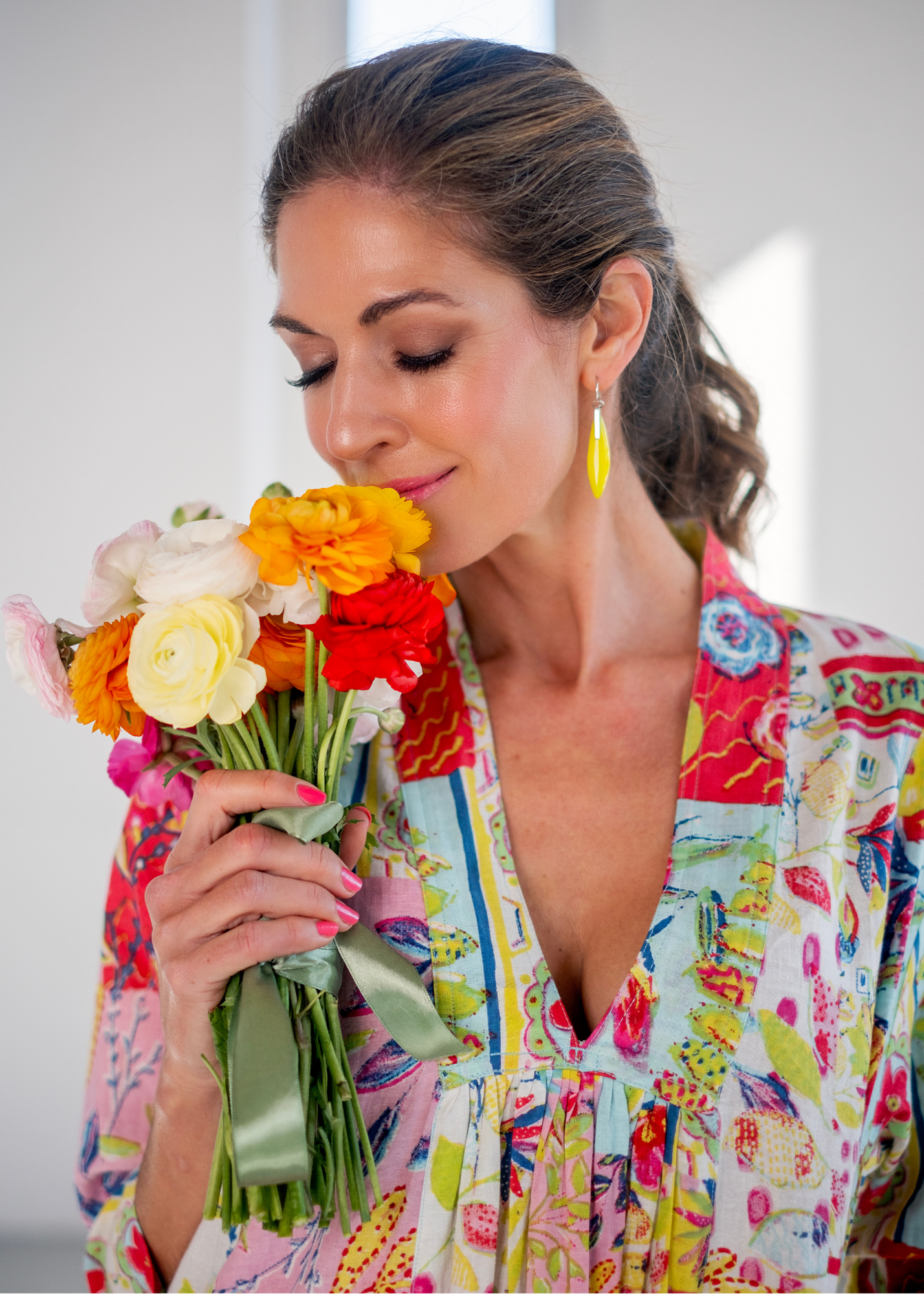 Ivy Dress, White Multicolour floral