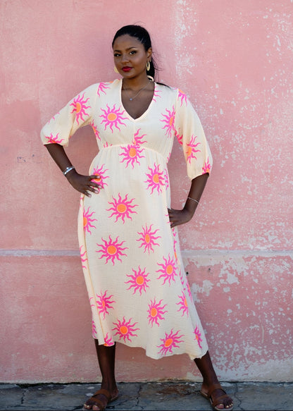 The Marisol Dress in Cotton Candy Sky