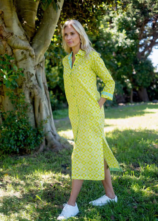 Emma dress in Lime