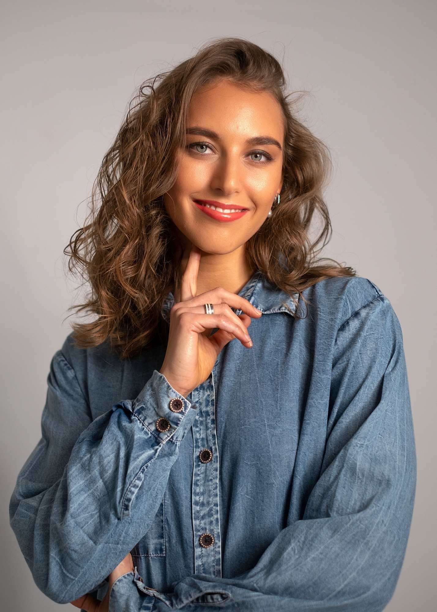The Aurora Dress in Denim Blue
