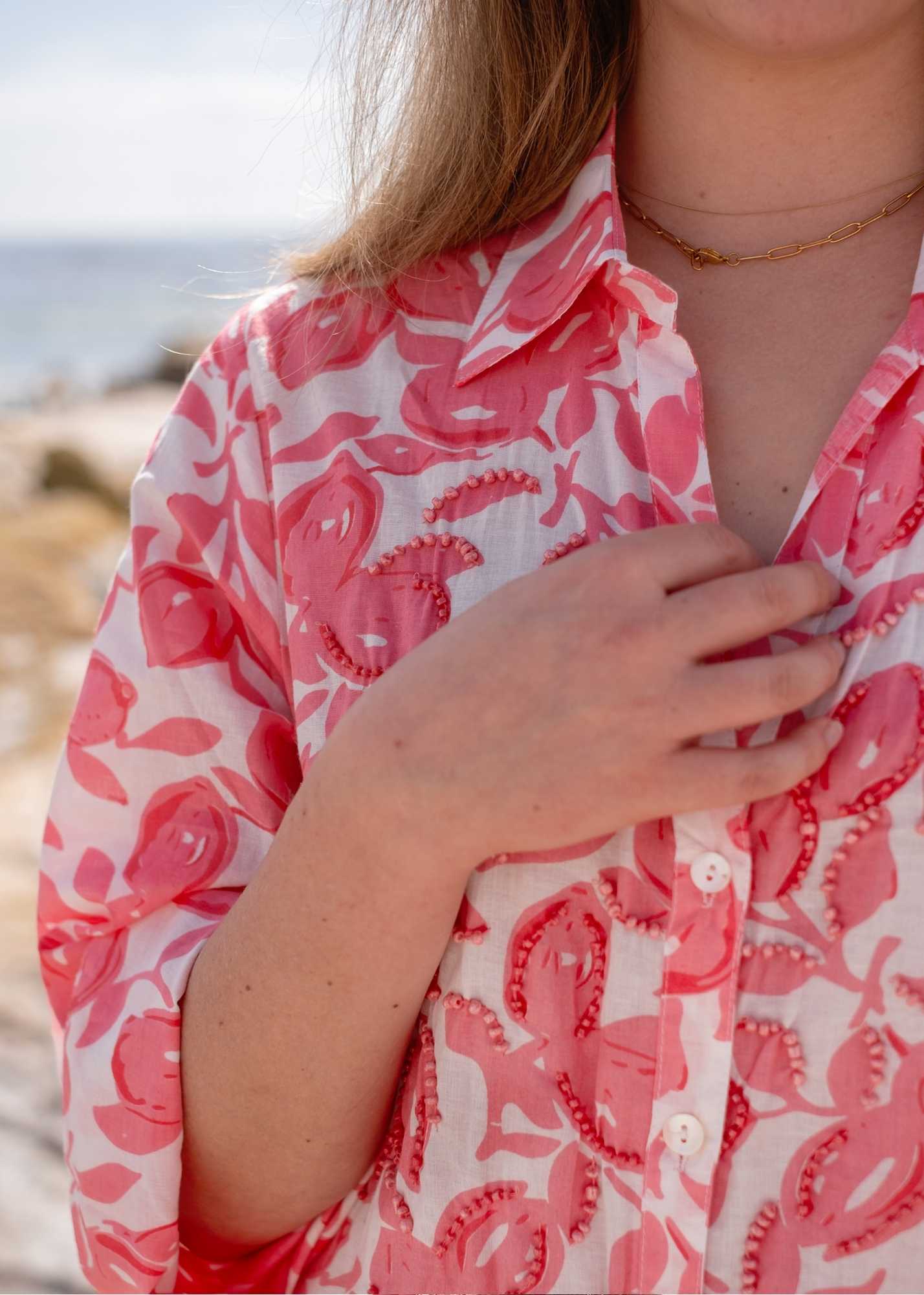 Manarola Dress in Coral