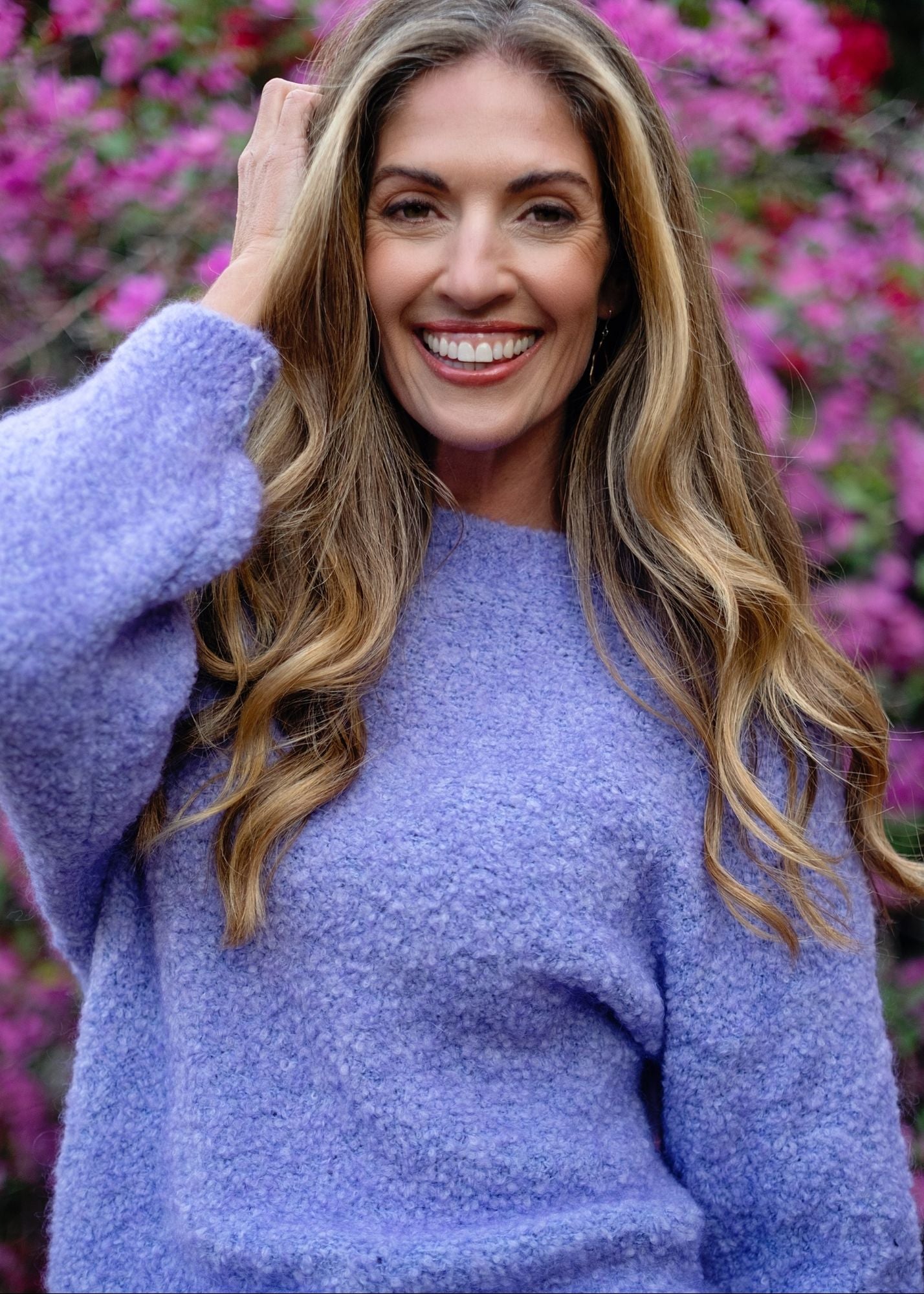 Chunky Round Neck Knit in Lavender