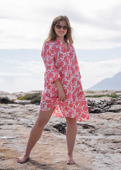 Manarola Dress in Coral