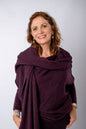 Urban Cozi Asymmetrical Sweater in Bordeaux