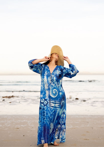 Lanira Dress in Ocean Blue