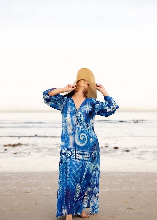 Lanira Dress in Ocean Blue