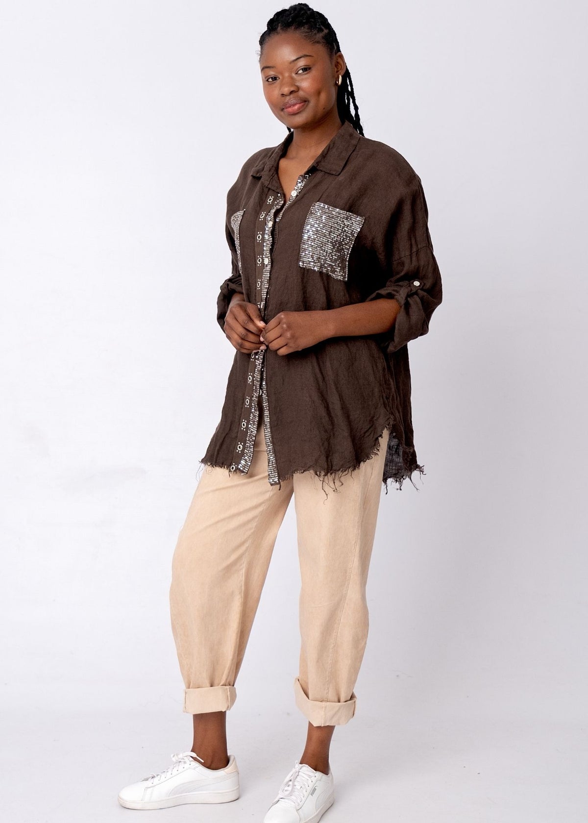 Bling Blouse in Choc Chip