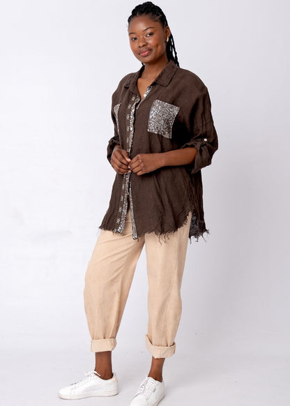 Bling Blouse in Choc Chip