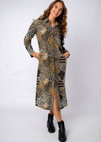 The Emma Shirt Dress in Terra Mosaic