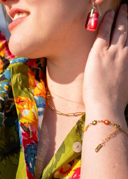 Betty Button dress in Green Garden