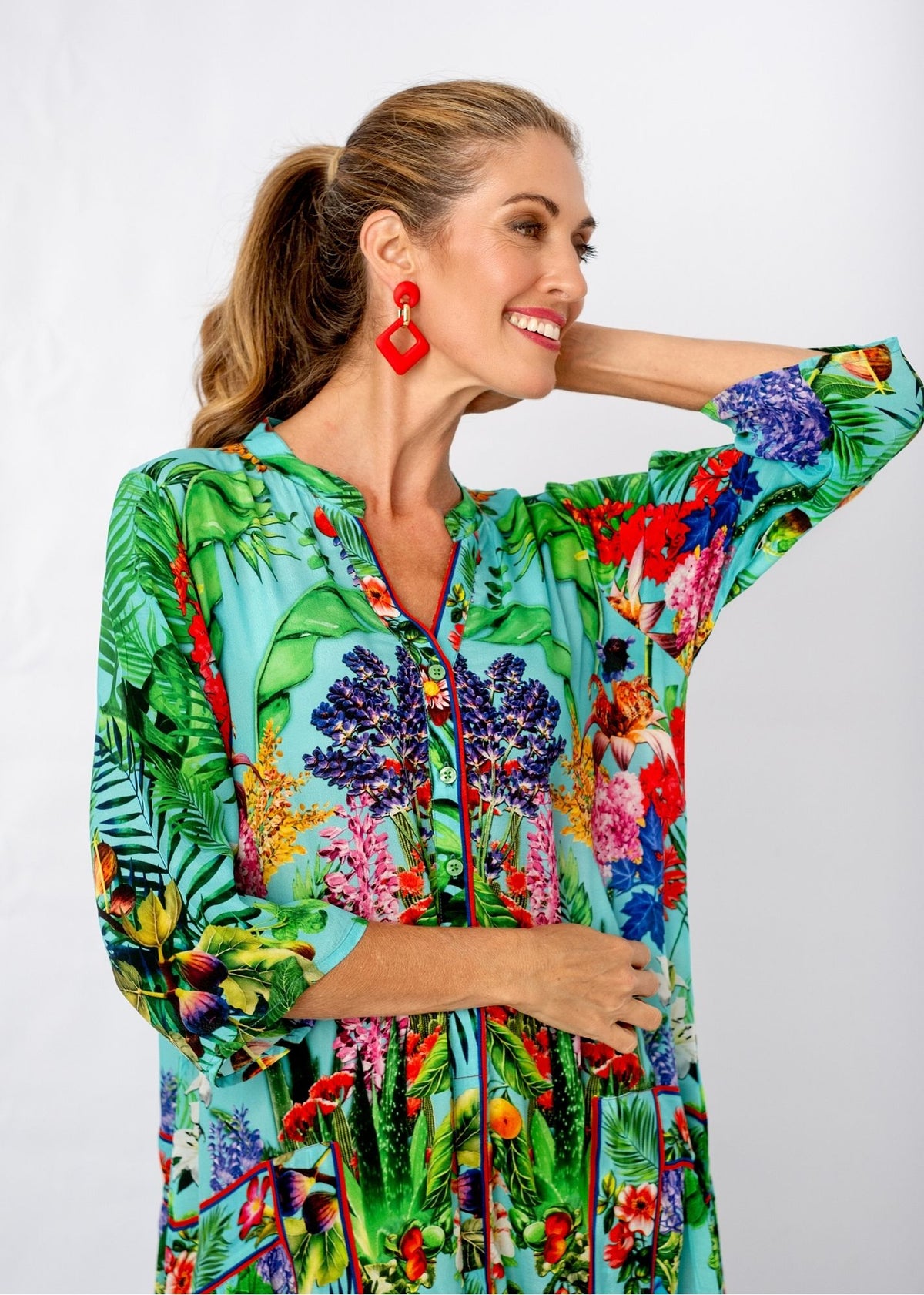 Amalfi Dress in Avo Crazy Print