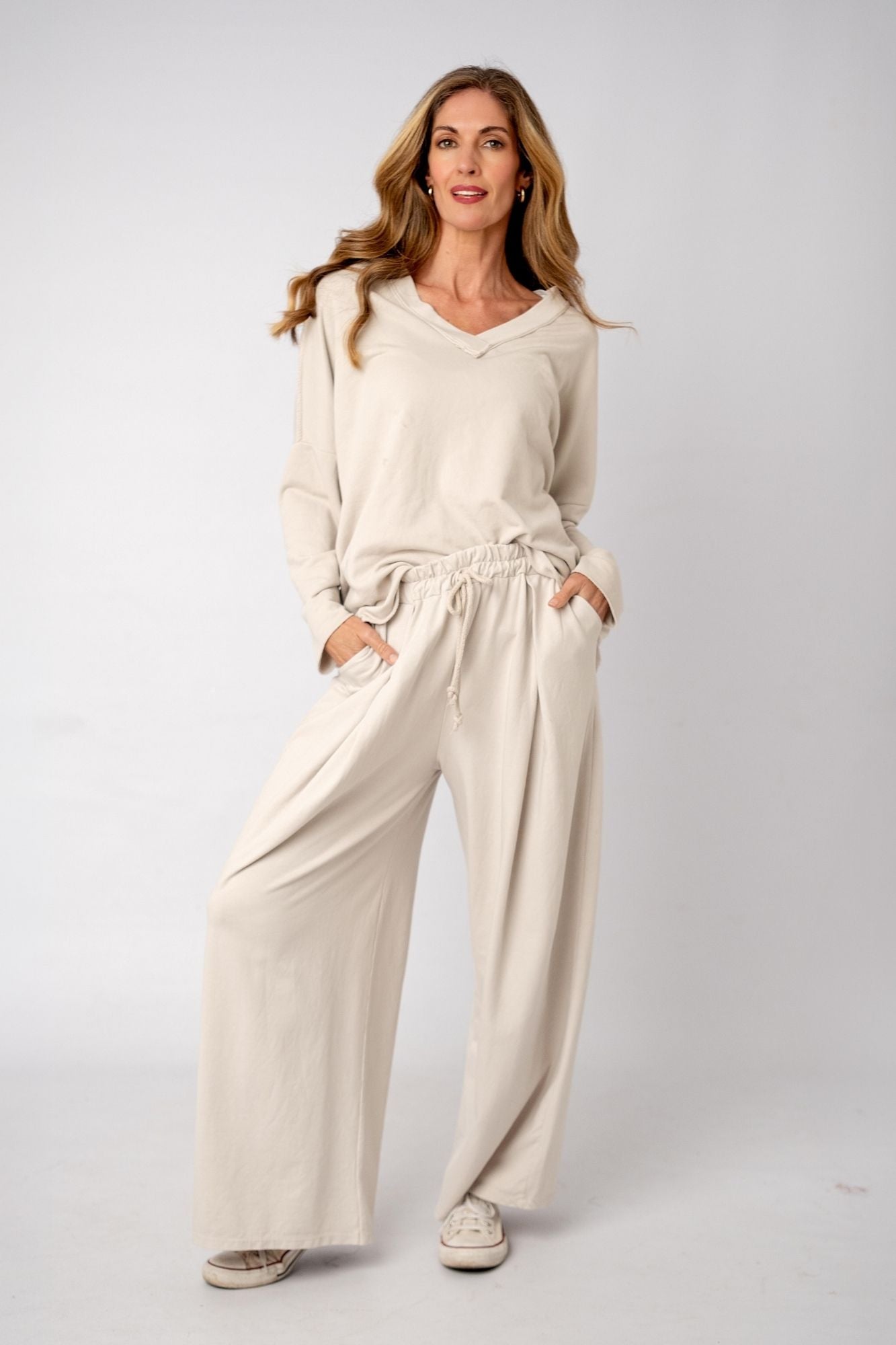 The Super Slouch Trakkie pants  in Stone