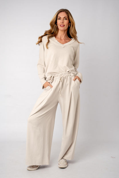 The Super Slouch Trakkie pants  in Stone