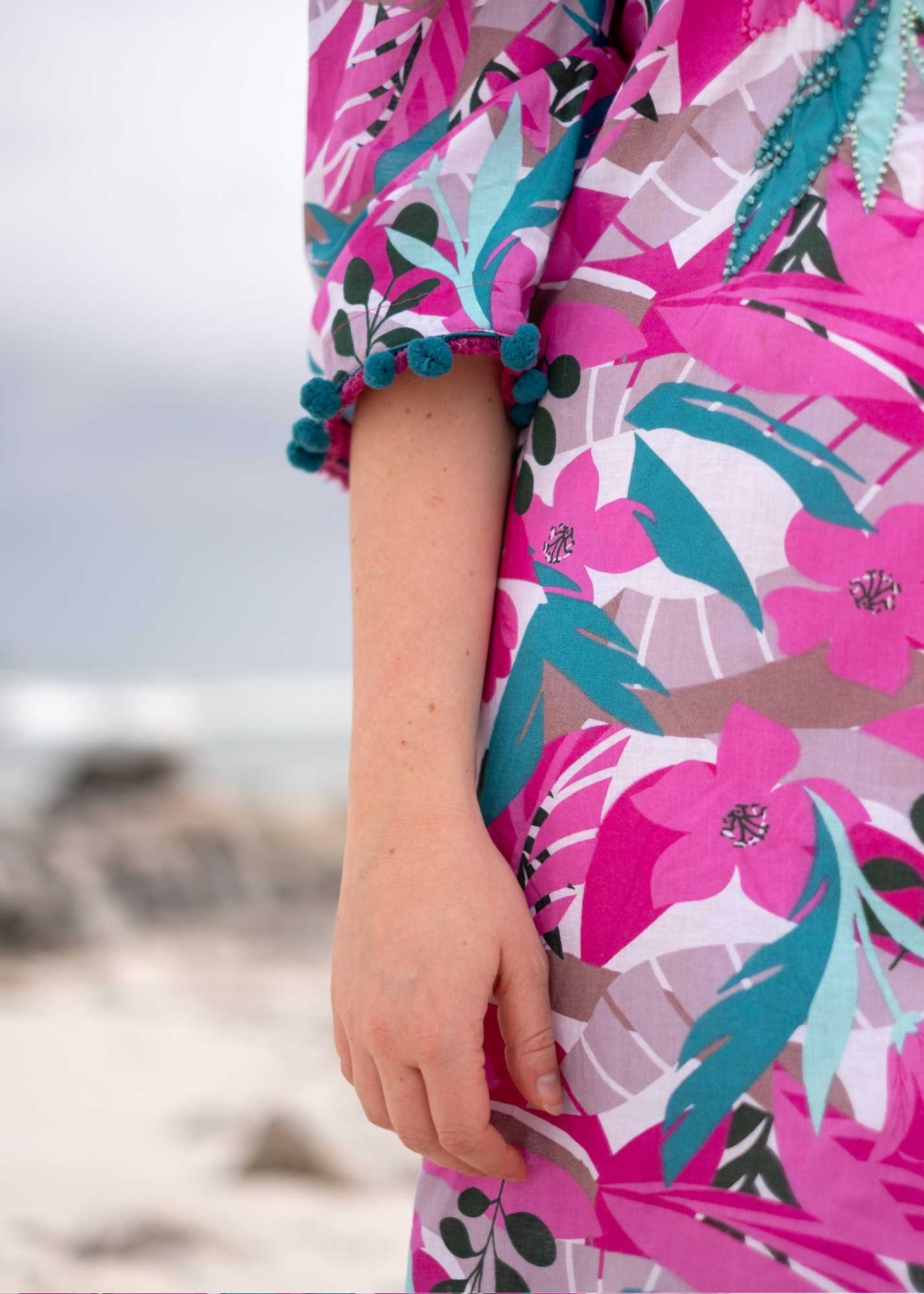 Amalfi Bloom Dress in Fuschia
