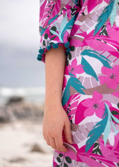 Amalfi Bloom Dress in Fuschia