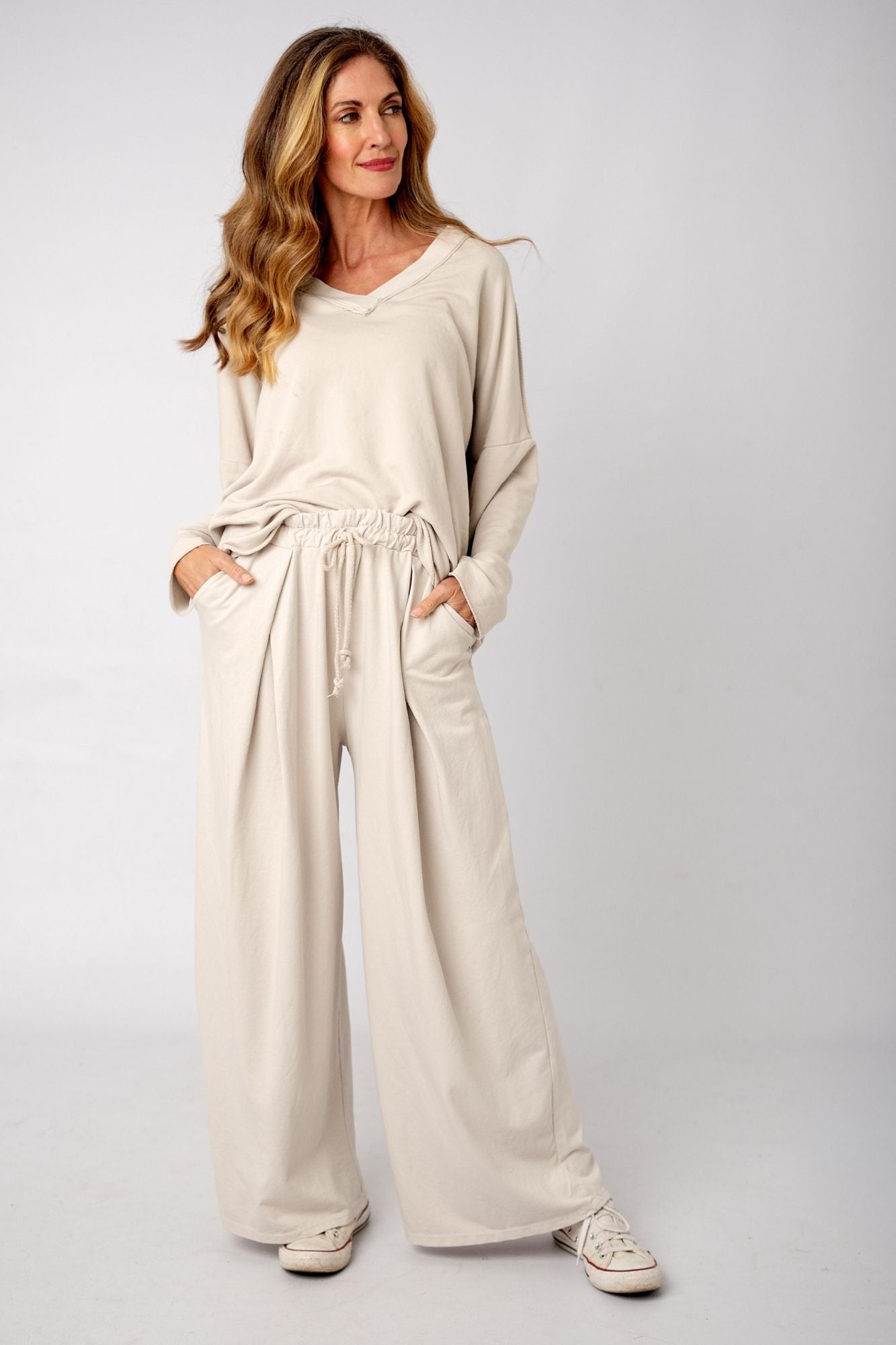 The Super Slouch Trakkie pants  in Stone