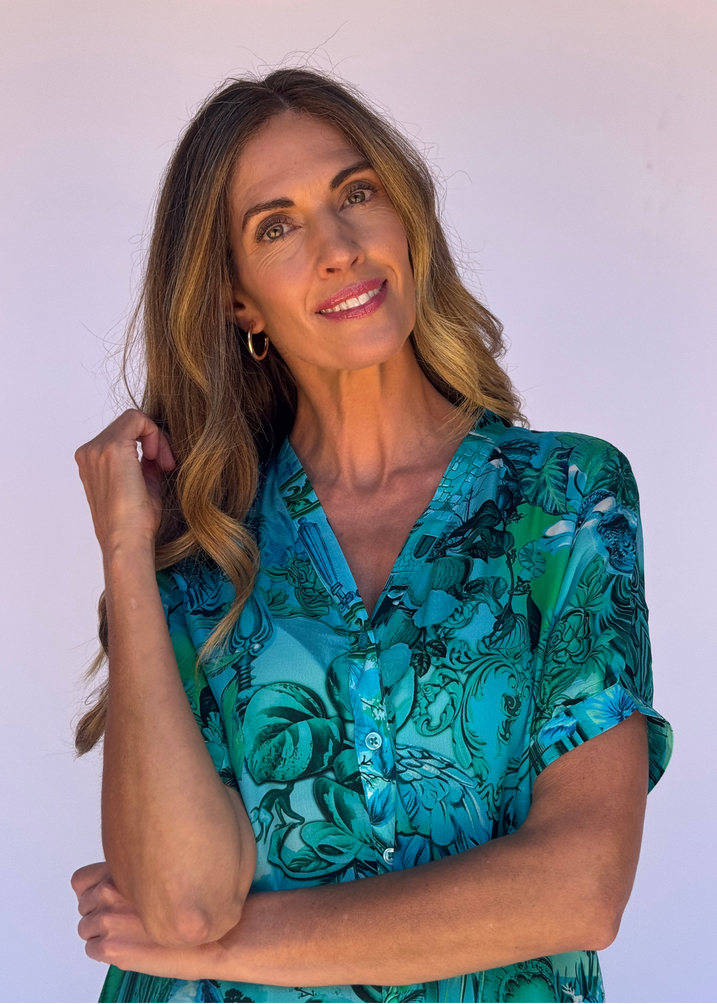 Maxine Dress in Blue Paradise